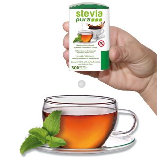 Stevia Sstofftabletten | Stevia Tabletten | Stevia Tabs im Spender | 2x300